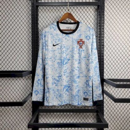 Portugal 2024/25 Euro visitante manga largas camiseta