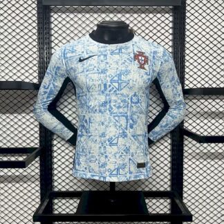 Portugal 2024/25 Euro visitante manga largas camiseta – Player Versi