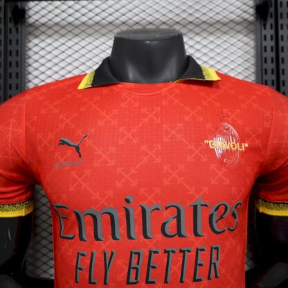 AC Milan 2025/26 Co-Branded Red Edition camiseta  versión jugador - Image 3
