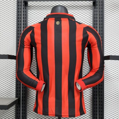 AC Milan 2024/25 125th Anniversary Edition Retro manga largas camiseta versión jugador - Image 2