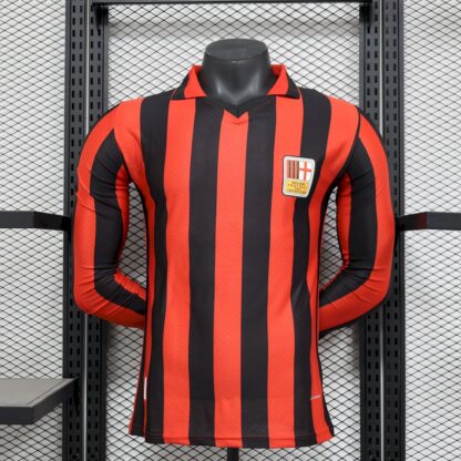 AC Milan 2024/25 125th Anniversary Edition Retro manga largas camiseta versión jugador