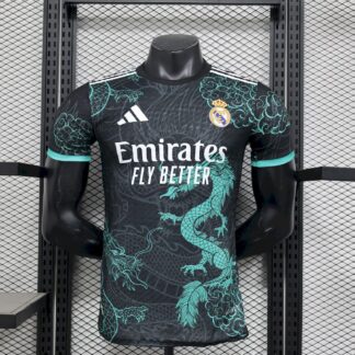 Real Madrid 2025/26 Black Green Dragon Edition camiseta versión jugador
