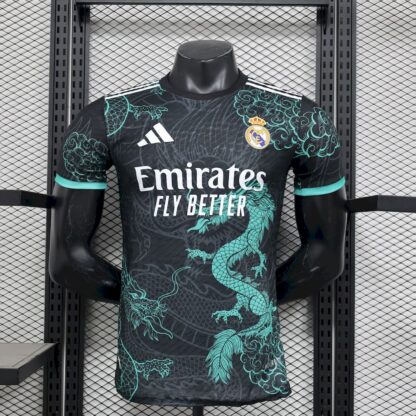 Real Madrid 2025/26 Black Green Dragon Edition camiseta versión jugador