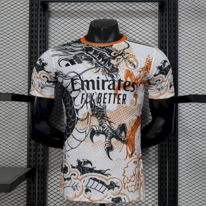 Real Madrid 2025/26 Black and white dragon version camiseta versión jugador