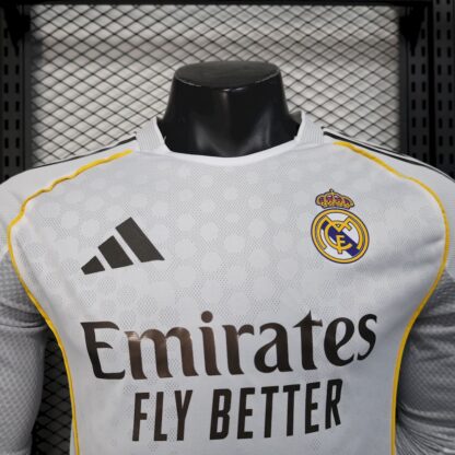 Real Madrid 2025/26 local manga largas camiseta versión jugador - Image 6