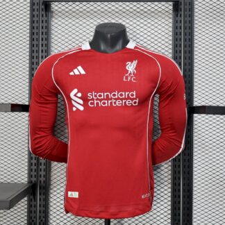 Liverpool 2025/26 local manga largas camiseta versión jugador