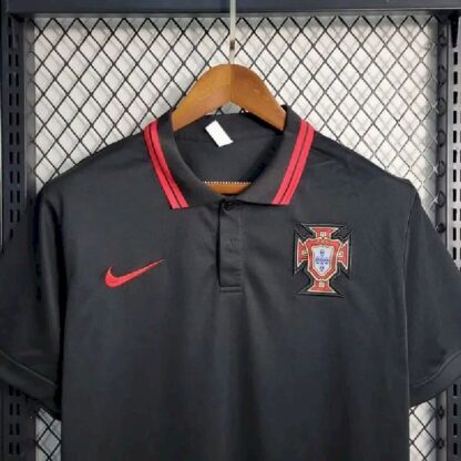 Portugal 2023/24 Black Polo - Image 3